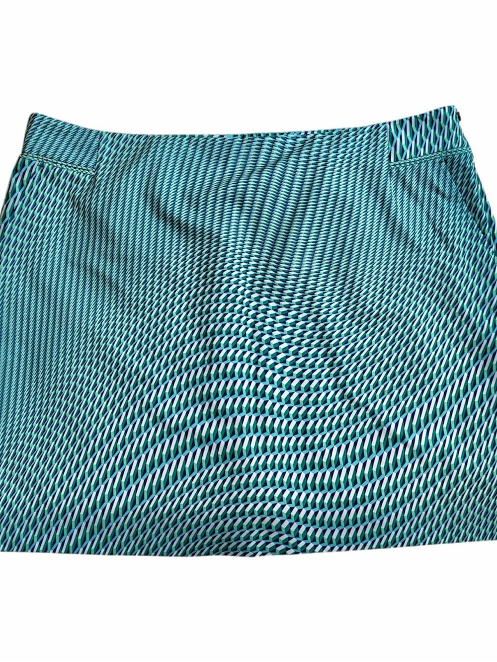 EP Pro Geo Geometric Pattern Golf Skort 20 Green Blue Athletic Tennis Outdoor